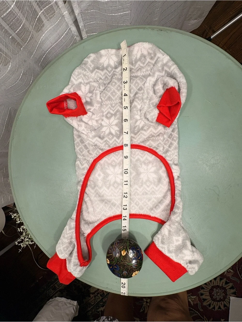 Small Dog Christmas Pajamas Gray Snowflake Fleece One Piece Holiday XS S Pet